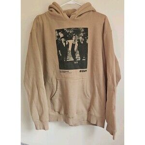 Jonas Brothers Remember This Tour Pullover Hoodie Sweatshirt Brown Size L